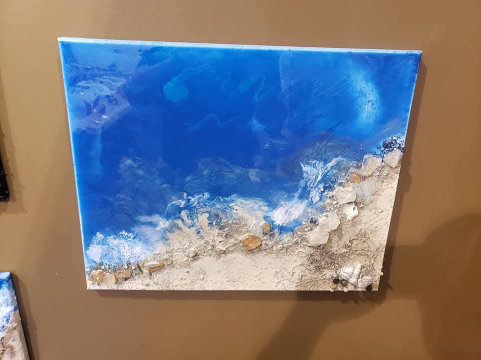 Epoxy Beach art March 31st 6:30pm