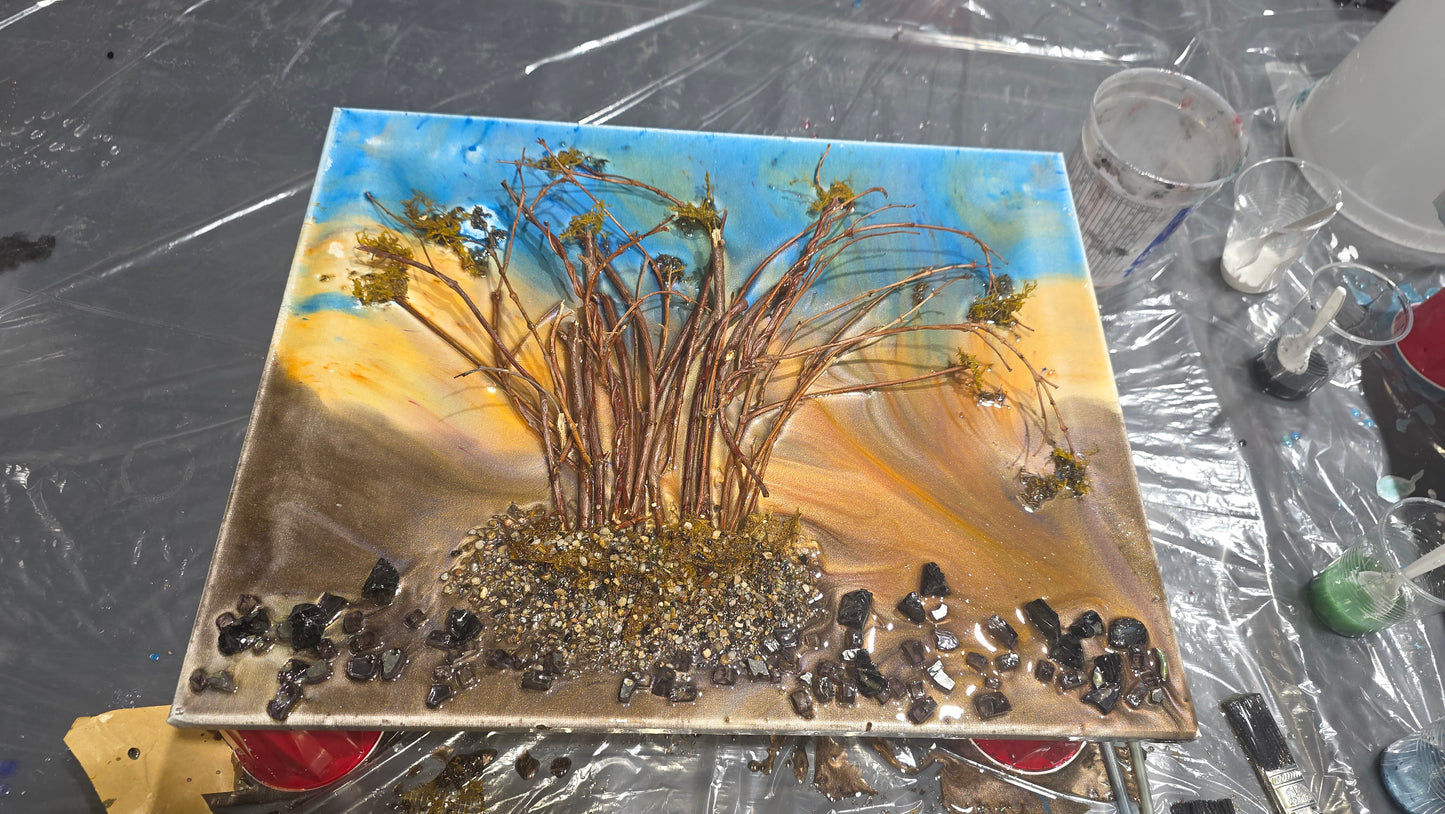 Epoxy tree art class ,level #1  no experience needed!! Wednesday April 15th 6:30 pm  6585 Malden rd,Unit D la salle ,Ontario