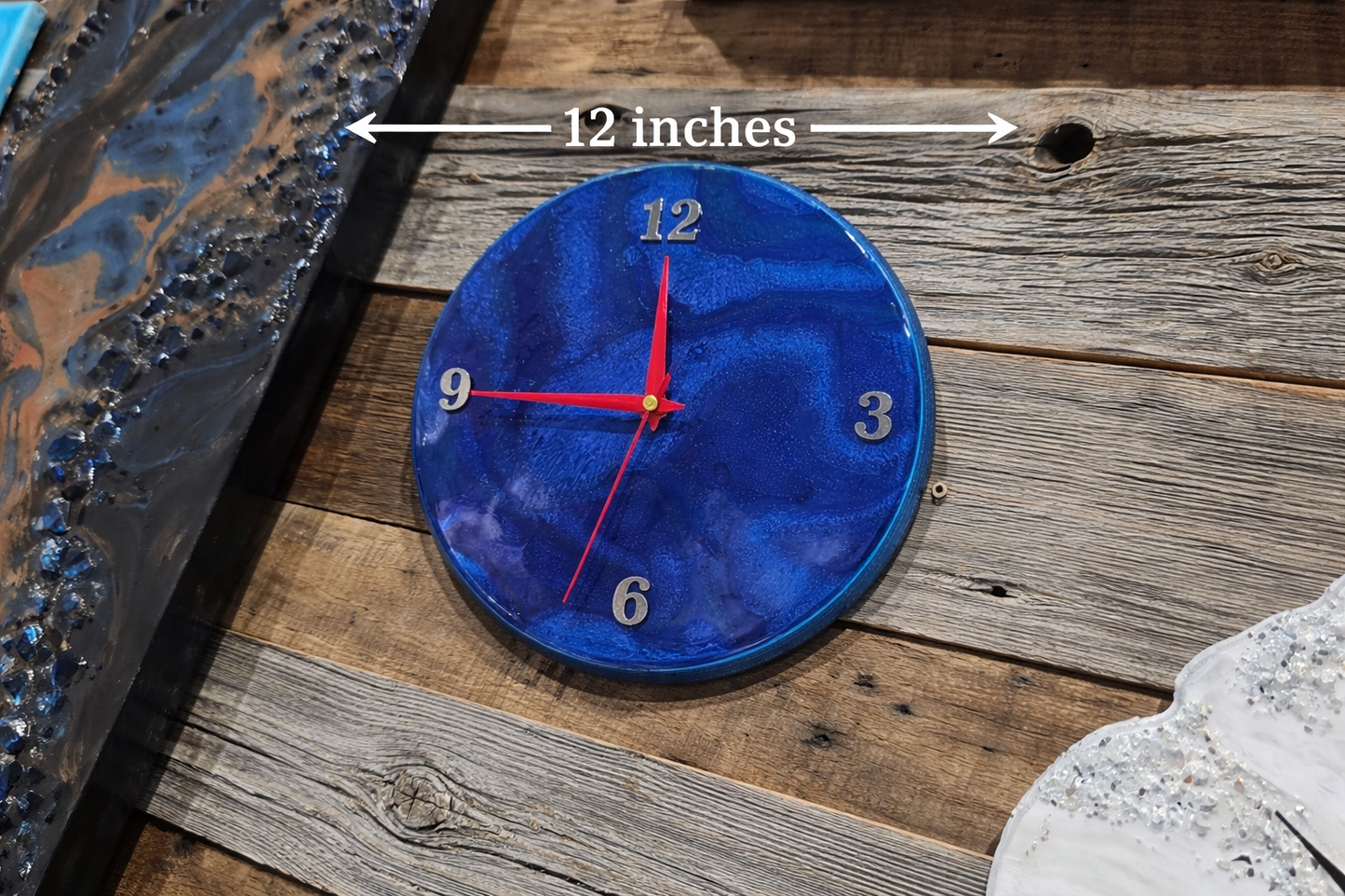 Epoxy Clock Art Class/Friday April 24 6:30pm level #1 no experience needed/mask are provided and recommended for this class.