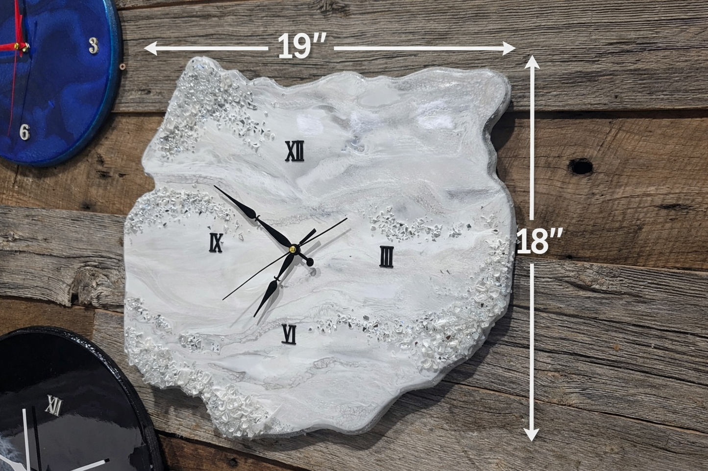 Epoxy Clock Art Class/Friday April 24 6:30pm level #1 no experience needed/mask are provided and recommended for this class.