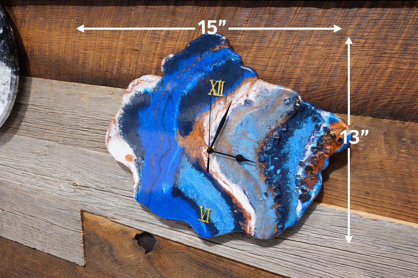 Epoxy Clock Art Class/Friday April 24 6:30pm level #1 no experience needed/mask are provided and recommended for this class.
